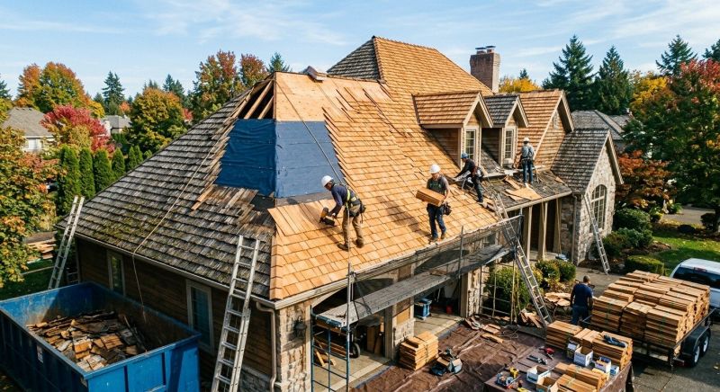 Cedar Roof Replacement in Redding, CT