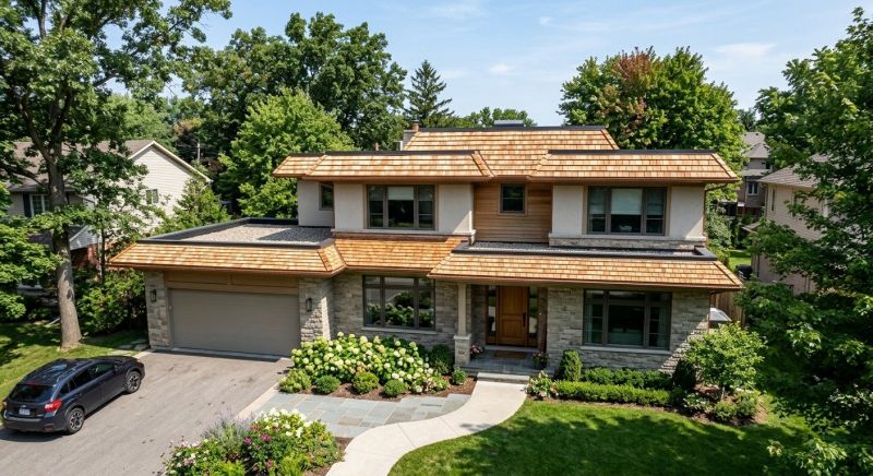Cedar Shake Roof Construction in Cornwall Bridge, CT