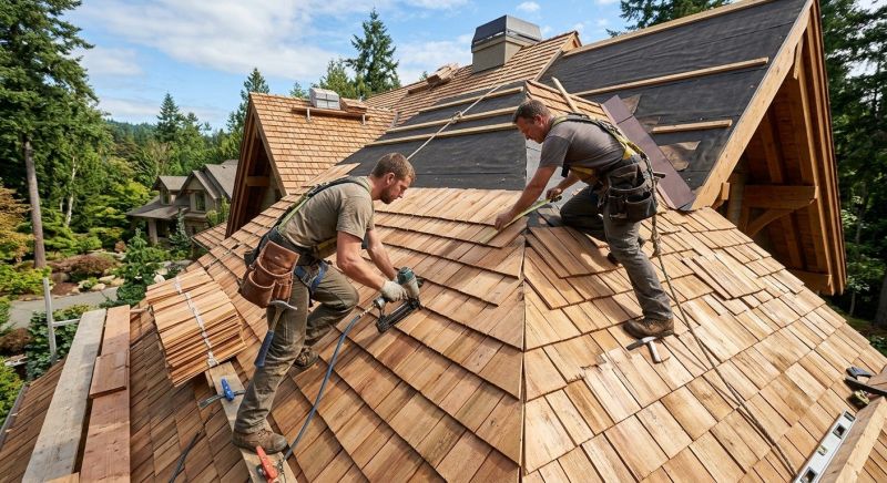 Cedar Shake Roof Construction in Milford, CT