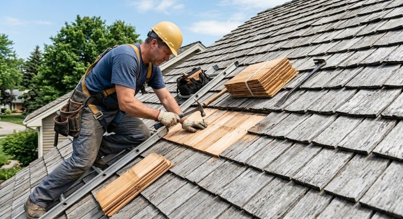 Cedar Shake Roof Repair in New Fairfield, CT