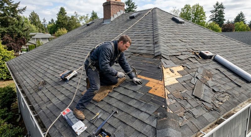 Damaged Roof Repair in Wethersfield, CT