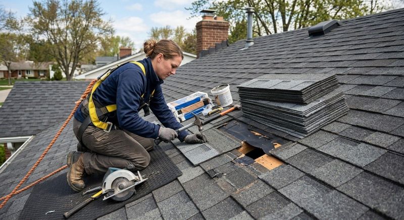 Hip Roof Shingle Repair in Waterbury, CT