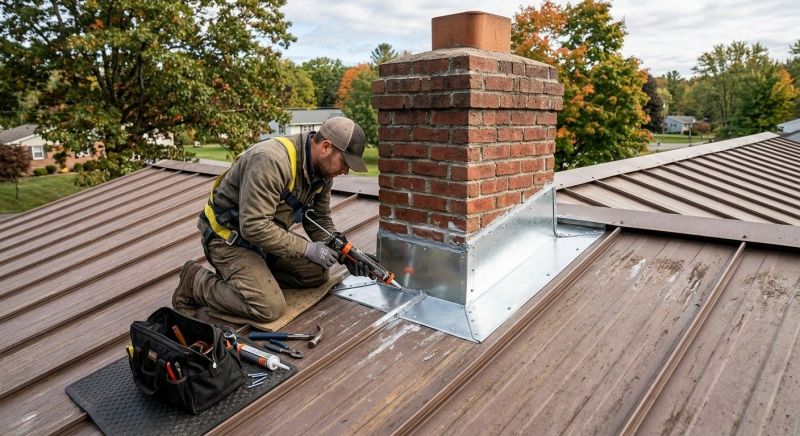 Metal Roof Flashing Repair in Waterbury, CT