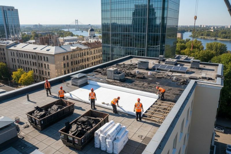 Single Ply Roof Replacement in Plymouth, CT