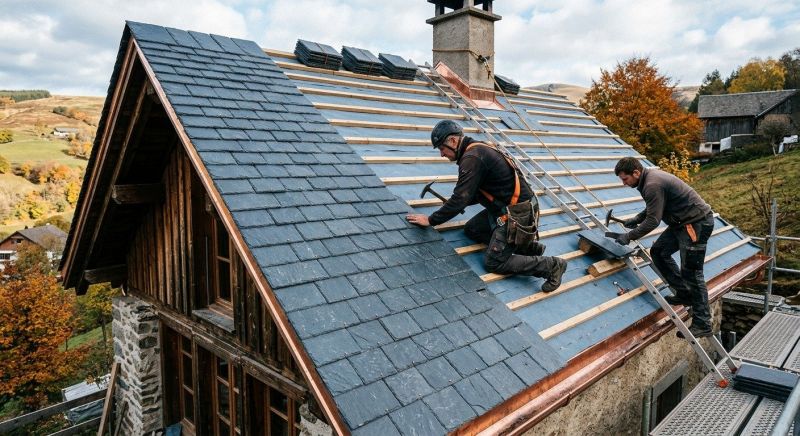 Slate Roof Construction in Branford, CT