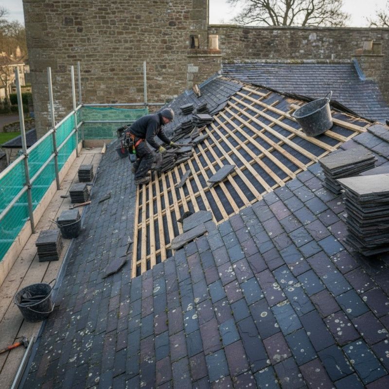 Slate Roof Replacement in Goshen, CT