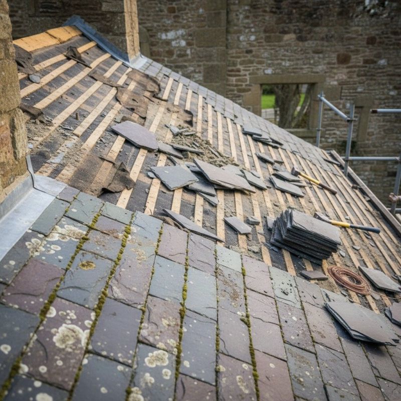 Slate Roof Replacement in Newtown, CT