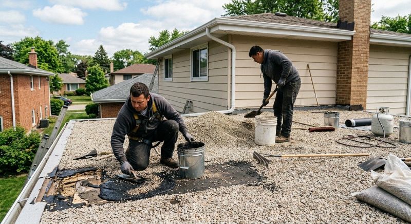 Tar And Gravel Roof Repair in Plainville, CT