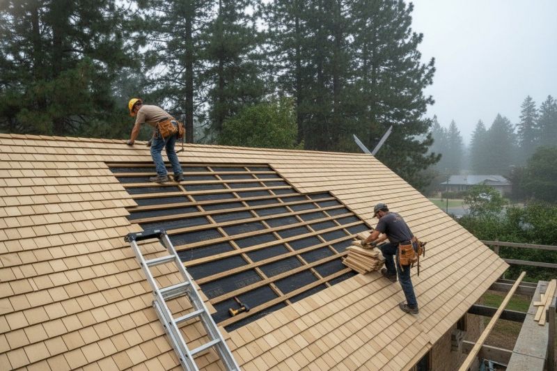 Wood Shake Roof Repair in Monroe, CT
