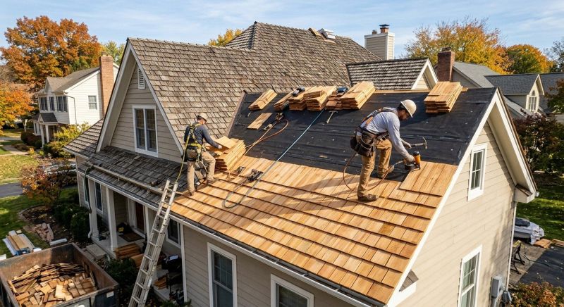 Wood Shake Roof Replacement in Oakville, CT