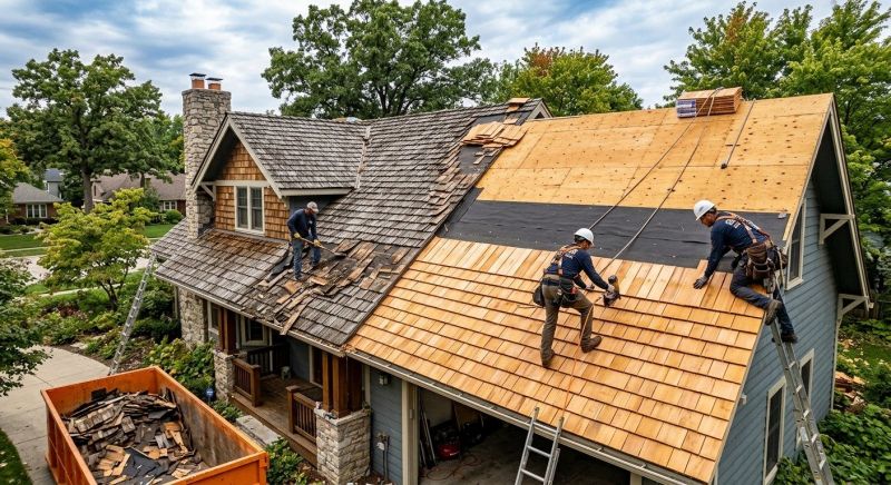 Wood Shake Roof Replacement in Plainville, CT